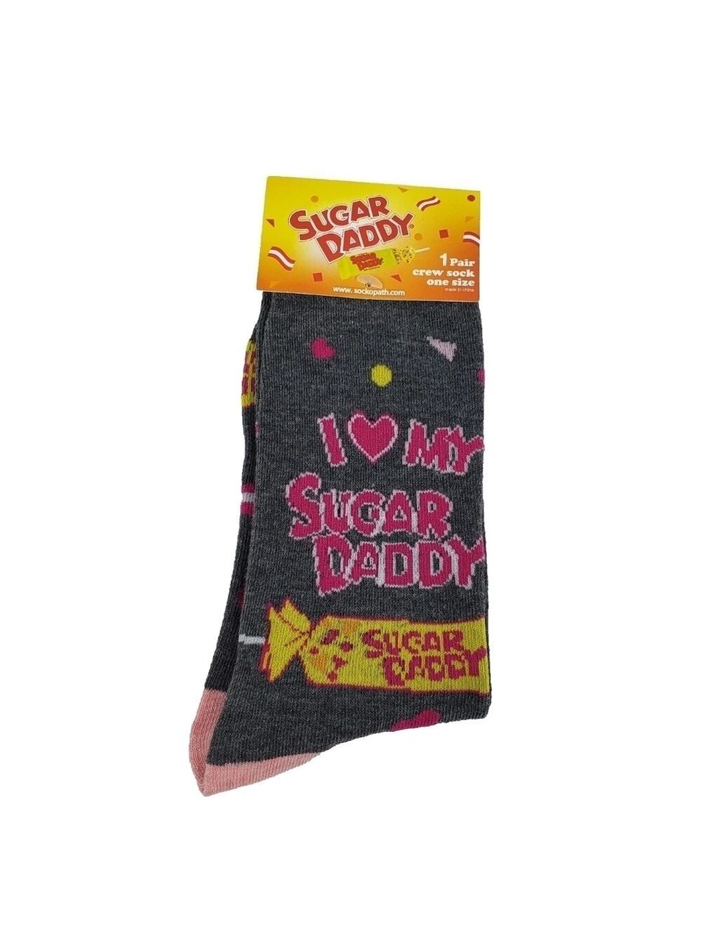 4/ $25 Sugar Daddy Candy Novelty Crew Socks Unisex New